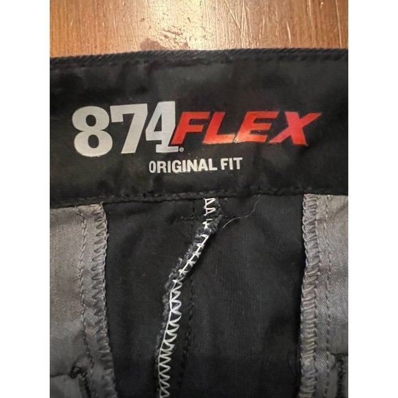DICKIES 874 FLEX Men's Black Work Pants Size 32 X 32 Pockets - Picture 9 of 10